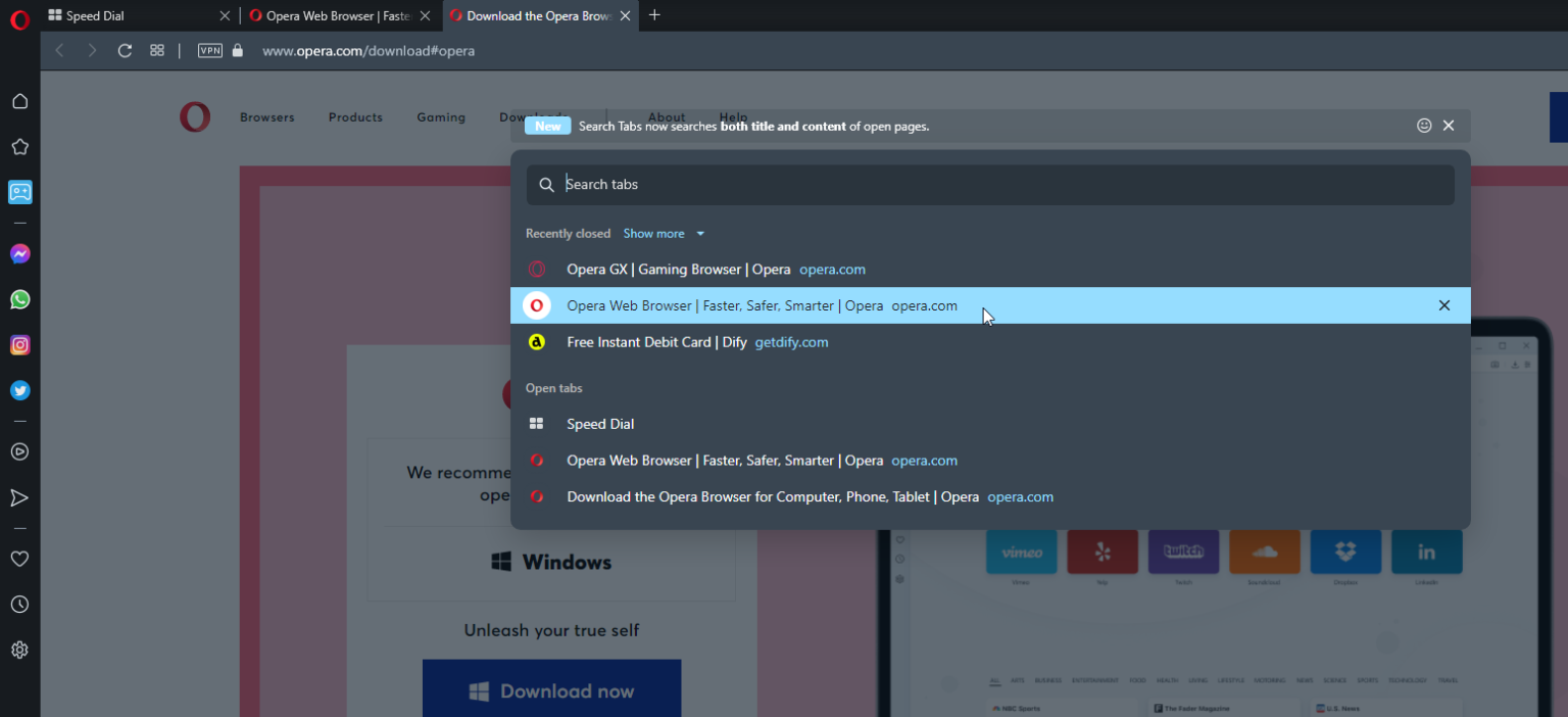 Features - Opera Help