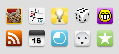 Good examples of icons — simple elegant and/or playful