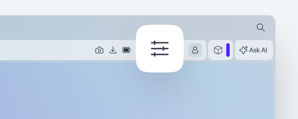 Easy Setup menu icon (three horizontal lines) in the top-right corner of the Opera start page.