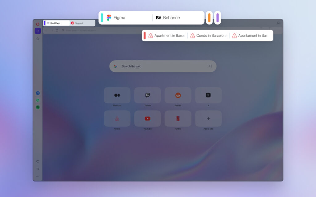 Tab Islands allows you to organize your tabs into customizable groups.