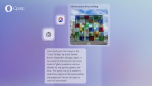 Aria demonstrates Image Understanding capabilities in Opera for Android.