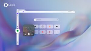 Spotify plays in Opera One R2's revamped Music Player.